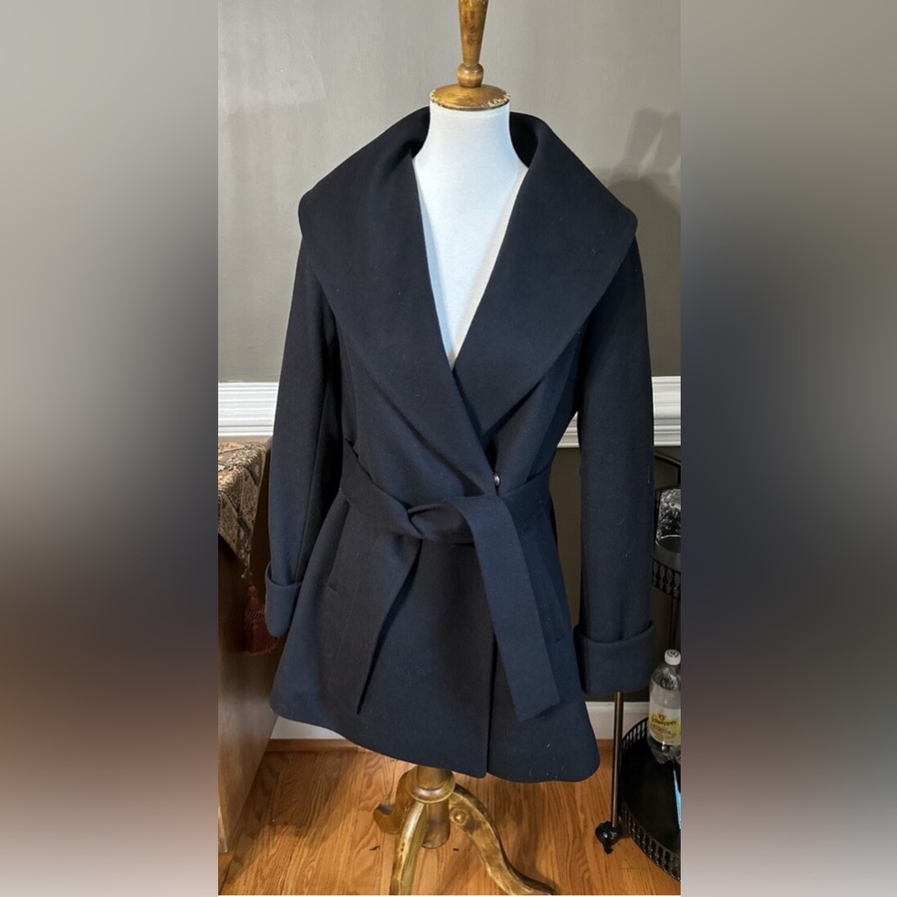 Trina Turk cashmere/wool Classic Wrap Coat (4)